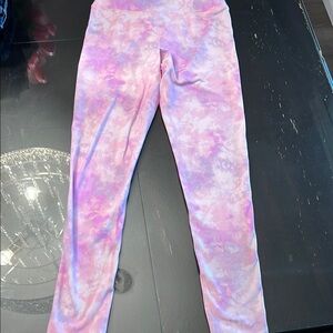 90 Degree By Reflex Pink and Purple Leggings with Stretchy Fabric